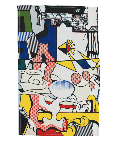 Figures with Sunset Tea Towel x Roy Lichtenstein